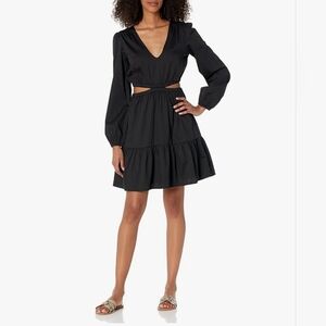 Black Sita Cut Out  Cotton Women's Dress